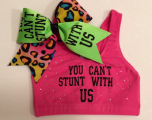 Youth Small You Can't Stunt Wit h Us -Sports Bra and Bow Set ...