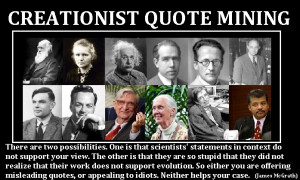 ... creationist and intelligent design proponent quote mining was inspired