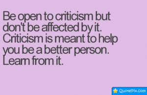 inspirational quotes about criticism