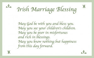Irish marriage blessing