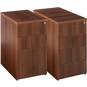 Malbec Walnut Desk High Pedestals £139 - Office Furniture