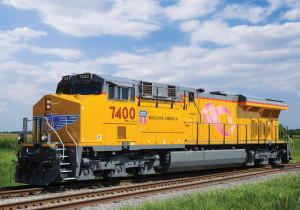 Union Pacific's Pink Ribbon Locomotive, UP No. 7400. (Photo: Union ...