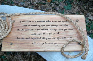 Winnie the pooh A.A. Milne quote on christopher robin tree rope swing ...