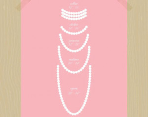 ... Pearl Print Opera Pearls Pearl Collar Girl Bedroom Decor Jewelry Print