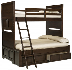 Twin Over Full Bunk Bed with Drawers