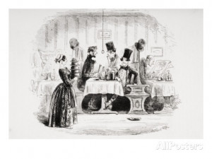Mr. Guppy's Entertainment, Illustration from 'Bleak House' by Charles