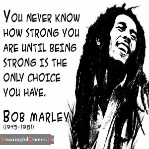 it will be cool to, and it's cooler to be guided by Bob Marley quotes ...