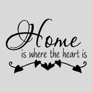 Home is where the heart is...Family Wall Quotes Sayings Words ...