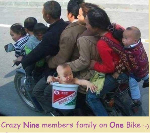 Crazy nine members family on one Bike :-) ” ~ Funny Images http ...