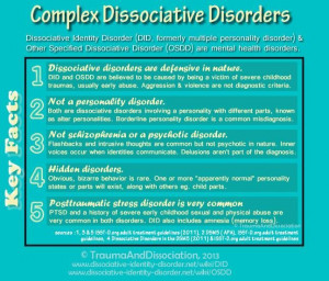 to challenge the stigma of DID (formerly multiple personality disorder ...