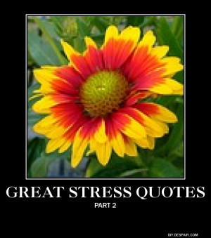 Today, I have a second helping of thought-provoking stress quotes for ...