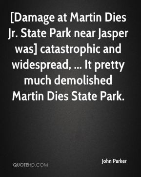 John Parker - [Damage at Martin Dies Jr. State Park near Jasper was ...