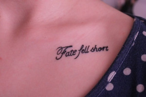 Quotes tattoo design is the most popular on collar bone tattoo, and ...
