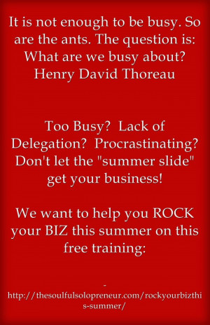 Great quote about being Busy!