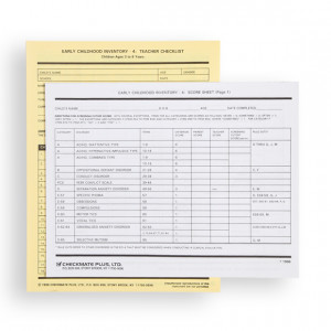 Early Childhood Inventory-4 Teacher Checklist and Score Sheets (Pack ...