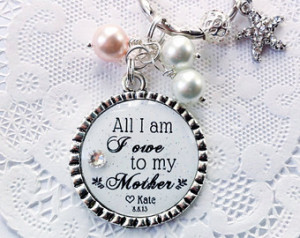 Wedding Day Quotes For Bride Mother of the bride pendant,