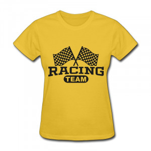 Print Casual Girl's Tee Shirt racing team Fun Quote Teeshirts for ...