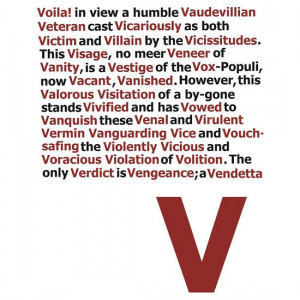 Quotes V For Vendetta Speech ~ V for Vendetta- V Speech | Unisex T ...