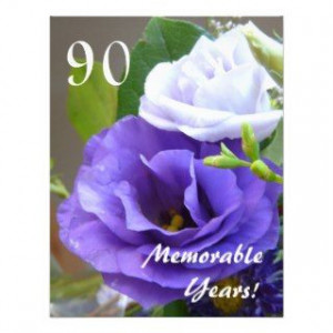 90 Memorable Years! Birthday Celebration/+Quote Personalized