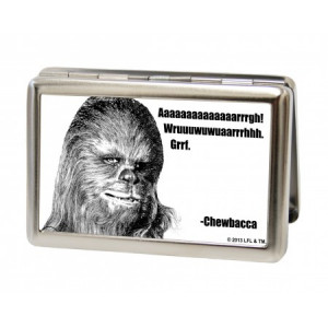 Star Wars Chewbacca Quote Large Business Card Holder 0