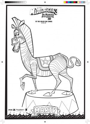 Colorear Alex Marty Gloria