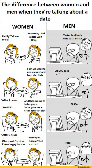 The difference between women and men when they're talking about ...