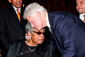 Maya Angelou and Pres. Bill Clinton