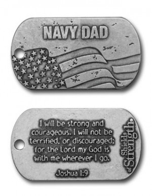 navy dad dog tag necklace