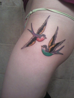 Sparrow Tattoo for girls