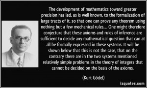 of mathematics toward greater precision has led, as is well ...