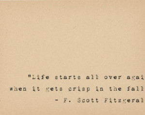 Scott Fitzgerald Quote - Book Lov er Art - Literary Art Quote Print ...