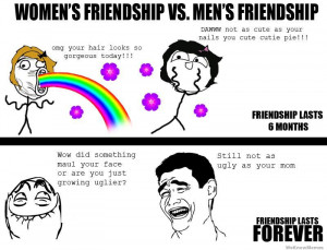 Womens friendship vs mens friends ship