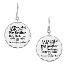 Ask Not Big Brother Earring Circle Charm for