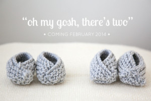 We’re so excited to share I’m expecting TWINS in February!
