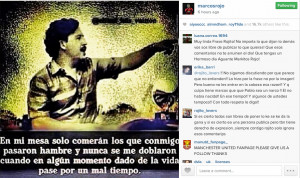 Man United’s Marcos Rojo posts a Pablo Escobar quote on Instagram