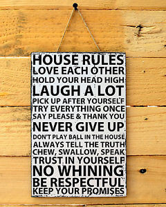 shabby-chic-sign-house-rules-family-wall-plaque-vintage-wooden-vintage ...