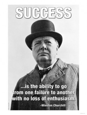 Winston Churchill Success Posters - Subject Motivational Poster