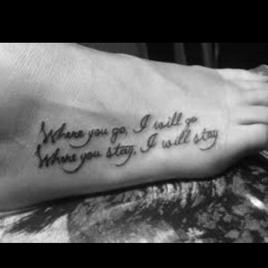 Love the tattoo…love this part of a bible verse to use in vows.