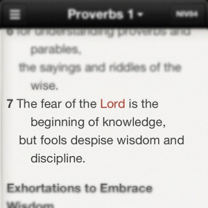 Proverb a day, “Fear of the Lord”. Heavenly quotes from Proverbs ...