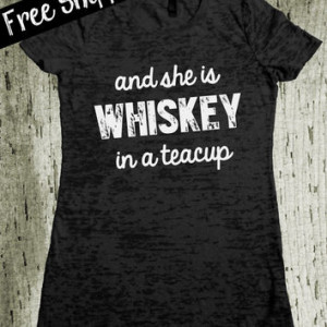 In A Teacup Tshirt . Southern Girl Tshirt. Whiskey Shirt. Country ...