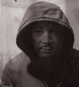 Message: An image of Martin Luther King wearing a hooded sweatshirt ...