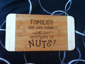 Funny family quote cutting board by bitchNstitch2013 on Etsy, $22.00