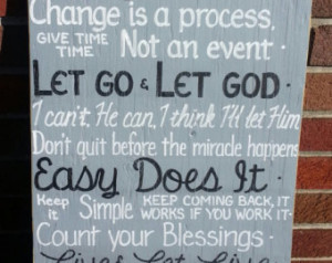 AA Quotes Serenity Prayer Inspirati onal SIGN One Day at a Time ...
