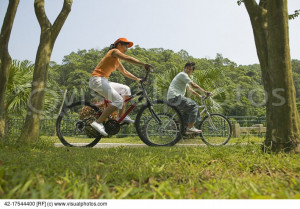 Stock Photo Man Riding Bike