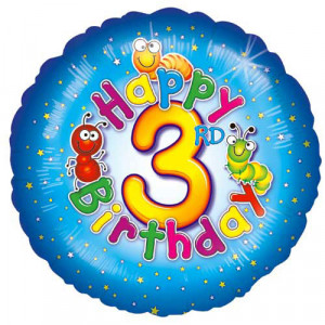 Foil Balloon (Happy 3rd Birthday) (Ref: FB036 )