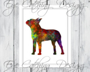 Terrier Dog Puppy Pet Lover Watercolor Painting Fine Art Print Poster ...
