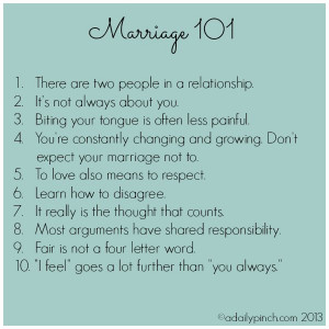 Marriage Is Not On marriage , love, and what I've learned.