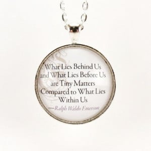 Ralph Waldo Emerson Inspirational Quote Necklace by cellsdividing, $22 ...