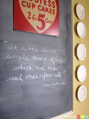 sweet, simple things chalkboard quote