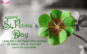 ... Patricks Day Wishes Quote Card Image Patty Day Greetings Irish Sayings
